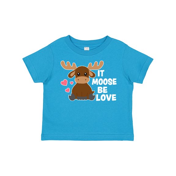 Inktastic It Moose Be Love with Cute Moose Boys or Girls Toddler T-Shirt