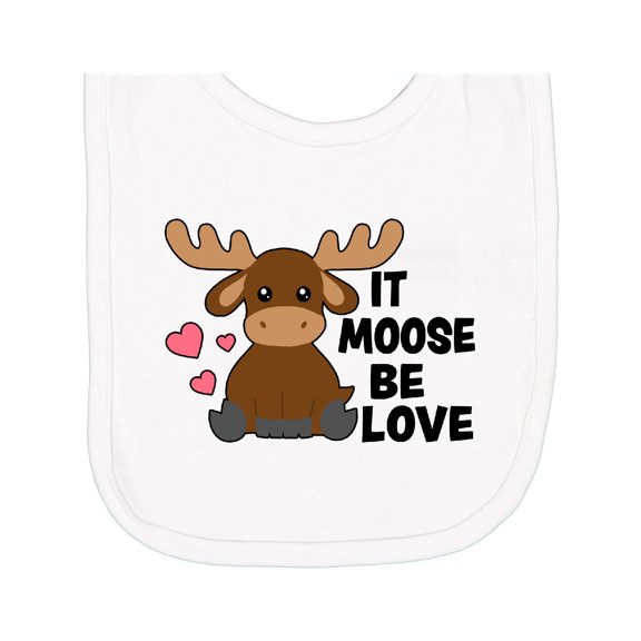 Inktastic It Moose Be Love with Cute Moose Newborn Bib