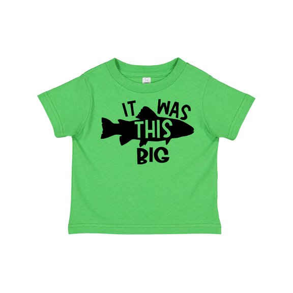 Inktastic It Was This Big Fishing Humor Boys or Girls Toddler T-Shirt