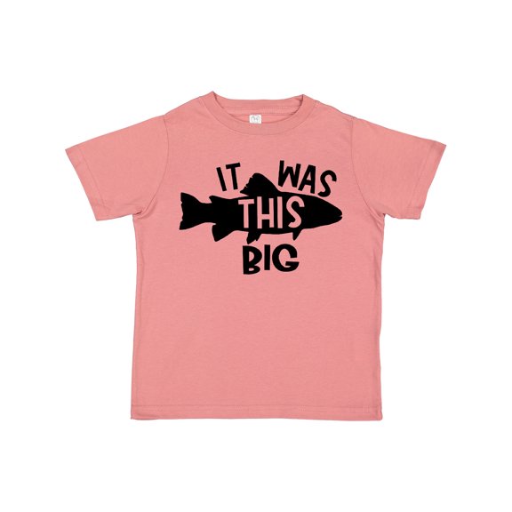 Inktastic It Was This Big Fishing Humor Boys or Girls Toddler T-Shirt