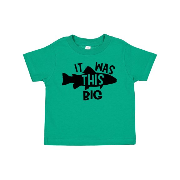 Inktastic It Was This Big Fishing Humor Boys or Girls Toddler T-Shirt