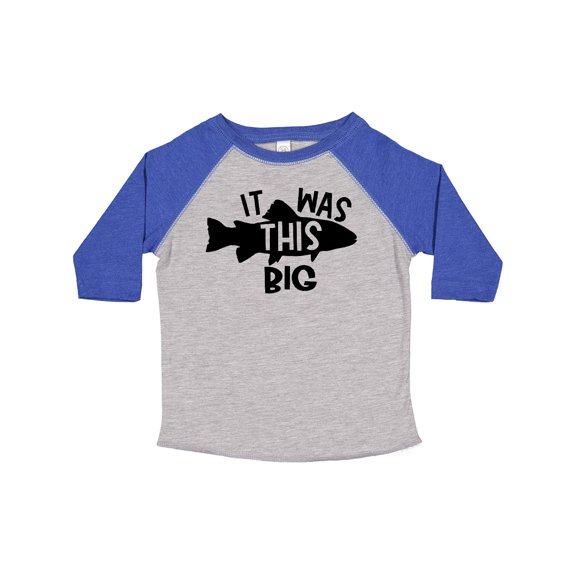 Inktastic It Was This Big Fishing Humor Boys or Girls Toddler T-Shirt