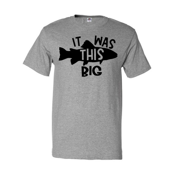Inktastic It Was This Big Fishing Humor T-Shirt