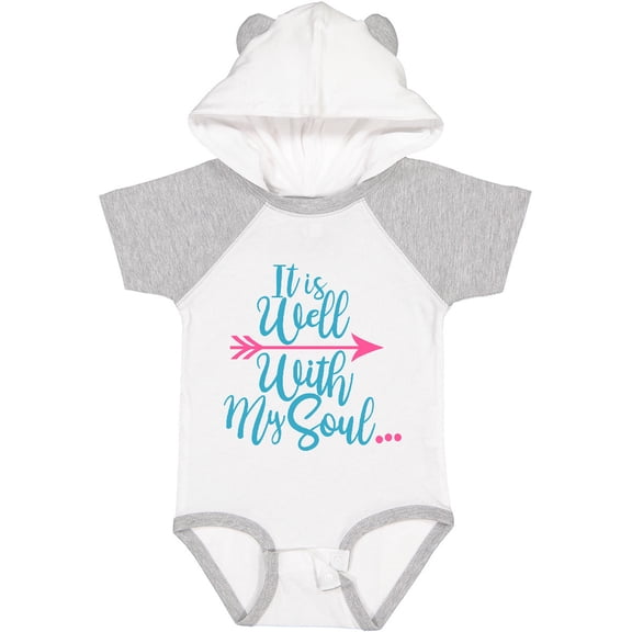 Inktastic It is Well with My Soul Pink Arrow Boys or Girls Baby Bodysuit