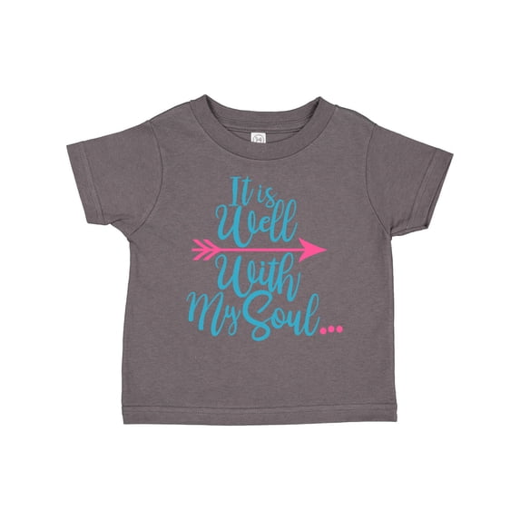Inktastic It is Well with My Soul Pink Arrow Boys or Girls Toddler T-Shirt
