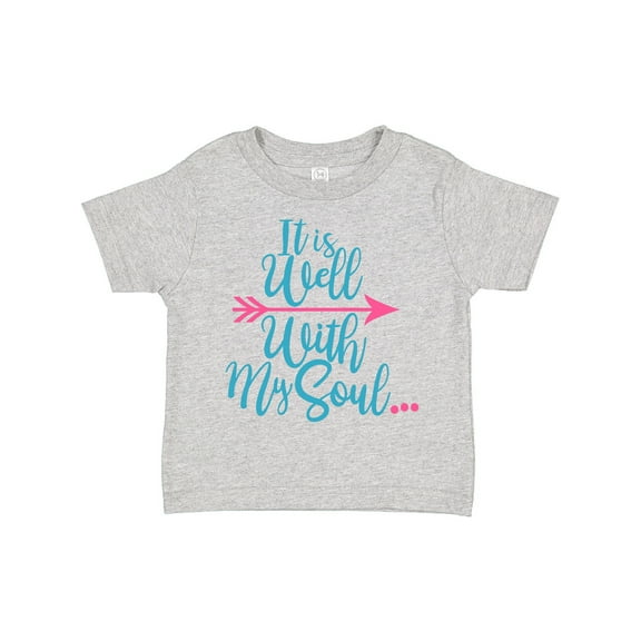 Inktastic It is Well with My Soul Pink Arrow Boys or Girls Toddler T-Shirt