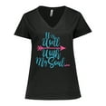 thumbnail image 1 of Inktastic It is Well with My Soul Pink Arrow Women's Plus Size V-Neck T-Shirt, 1 of 5