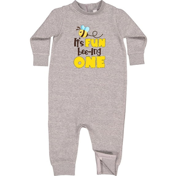 Inktastic It's Fun Bee-ing One Cute Bee First Birthday Baby Fleece Romper