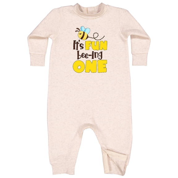 Inktastic It's Fun Bee-ing One Cute Bee First Birthday Baby Fleece Romper