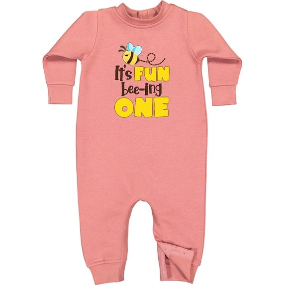 Inktastic It's Fun Bee-ing One Cute Bee First Birthday Baby Fleece Romper