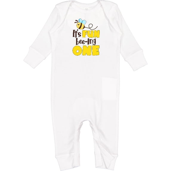 Inktastic It's Fun Bee-ing One Cute Bee First Birthday Baby Romper Coveralls