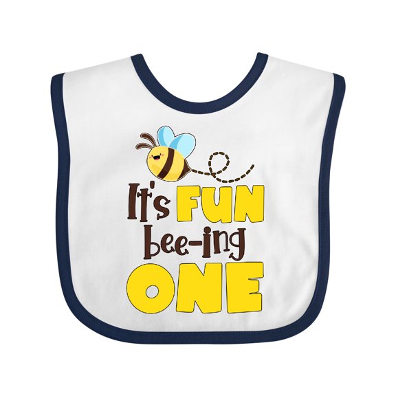 Inktastic It's Fun Bee-ing One Cute Bee First Birthday Boys or Girls Baby Bib