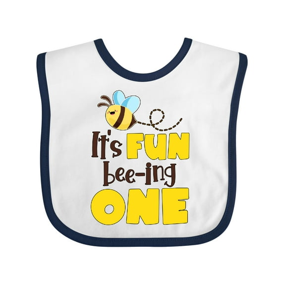 Inktastic It's Fun Bee-ing One Cute Bee First Birthday Boys or Girls Baby Bib
