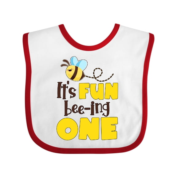 Inktastic It's Fun Bee-ing One Cute Bee First Birthday Boys or Girls Baby Bib