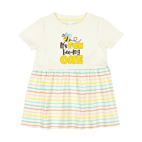 Inktastic It's Fun Bee-ing One Cute Bee First Birthday Girls Baby Dress