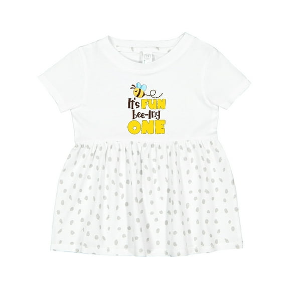 Inktastic It's Fun Bee-ing One Cute Bee First Birthday Girls Baby Dress