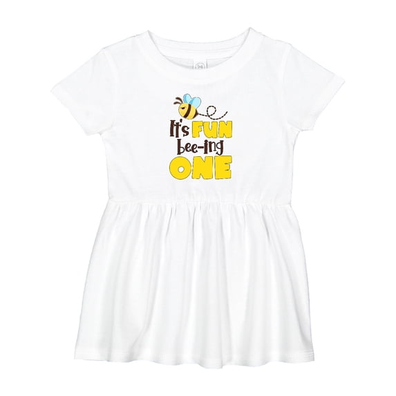 Inktastic It's Fun Bee-ing One Cute Bee First Birthday Girls Baby Dress