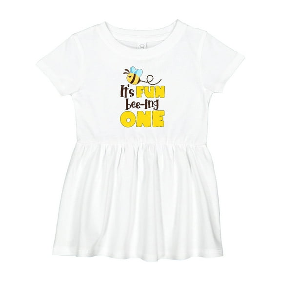 Inktastic It's Fun Bee-ing One Cute Bee First Birthday Girls Baby Dress