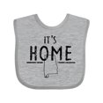thumbnail image 1 of Inktastic It's Home- Alabama State Outline DIstressed Text Boys or Girls Baby Bib, 1 of 4