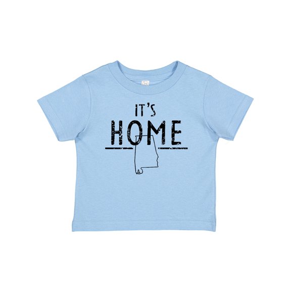 Inktastic It's Home- Alabama State Outline DIstressed Text Boys or Girls Baby T-Shirt