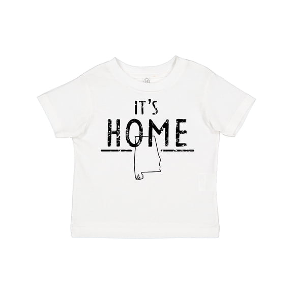 Inktastic It's Home- Alabama State Outline DIstressed Text Boys or Girls Toddler T-Shirt