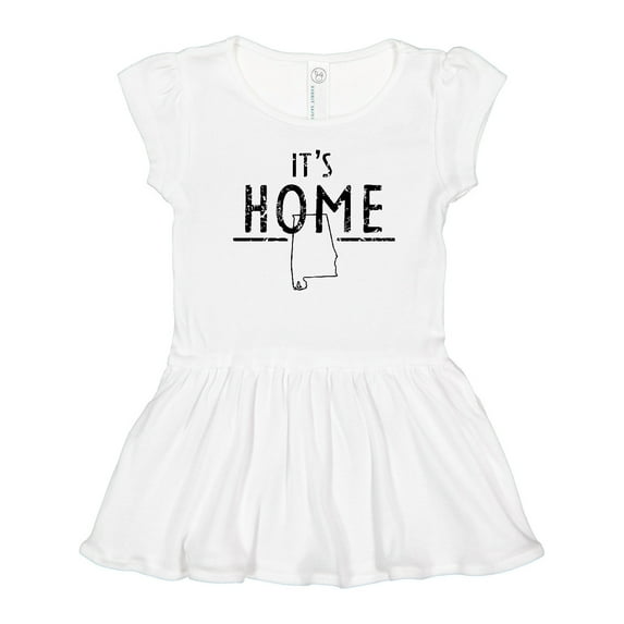 Inktastic It's Home- Alabama State Outline DIstressed Text Girls Toddler Dress