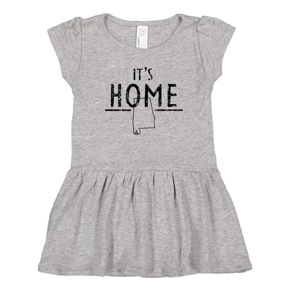Inktastic It's Home- Alabama State Outline DIstressed Text Girls Toddler Dress