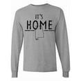 thumbnail image 1 of Inktastic It's Home Alabama State Outline Distressed Text Long Sleeve T-Shirt, 1 of 5