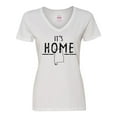 thumbnail image 1 of Inktastic It's Home- Alabama State Outline DIstressed Text Women's V-Neck T-Shirt, 1 of 5
