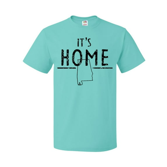 Inktastic It's Home- Alabama State Outline Distressed Text T-Shirt