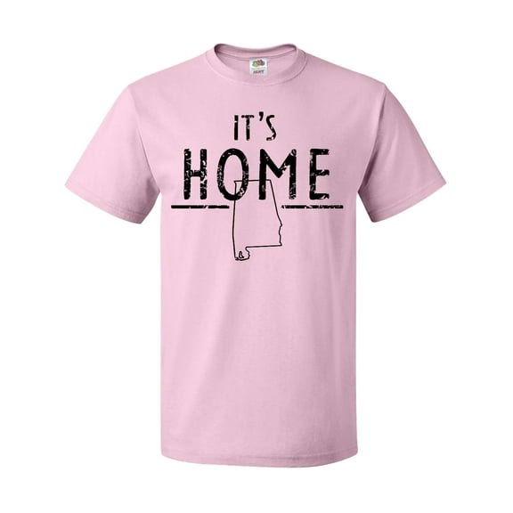 Inktastic It's Home- Alabama State Outline Distressed Text T-Shirt