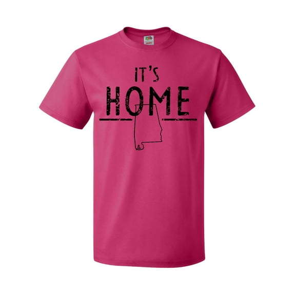 Inktastic It's Home- Alabama State Outline Distressed Text T-Shirt