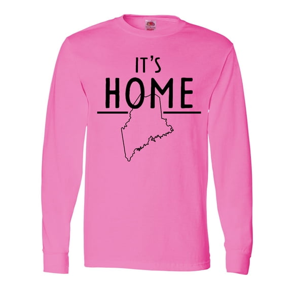 Inktastic It's Home Maine State Outline Long Sleeve T-Shirt