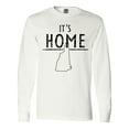 thumbnail image 1 of Inktastic It's Home New Hampshire State Outline Distressed Text Long Sleeve T-Shirt, 1 of 5