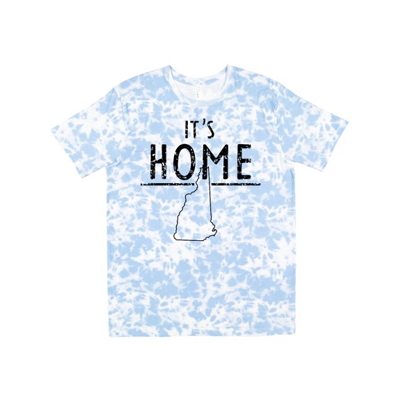 Inktastic It's Home New Hampshire State Outline Distressed Text T-Shirt