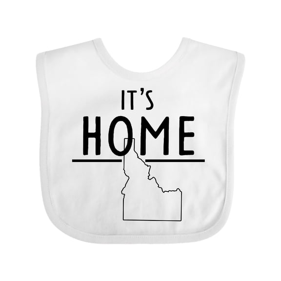 Inktastic It's Home- State of Idaho Outline Boys or Girls Baby Bib