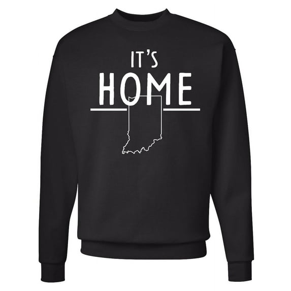 Inktastic It's Home State of Indiana Outline Adult Sweatshirt
