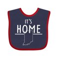thumbnail image 1 of Inktastic It's Home- State of Indiana Outline Boys or Girls Baby Bib, 1 of 4