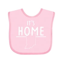 Inktastic It's Home- State of Indiana Outline Boys or Girls Baby Bib