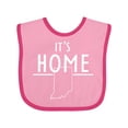 thumbnail image 1 of Inktastic It's Home- State of Indiana Outline Boys or Girls Baby Bib, 1 of 4