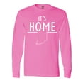 thumbnail image 1 of Inktastic It's Home State of Indiana Outline Long Sleeve T-Shirt, 1 of 5
