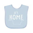 thumbnail image 1 of Inktastic It's Home- State of Iowa Outline Distressed Text Boys or Girls Baby Bib, 1 of 4