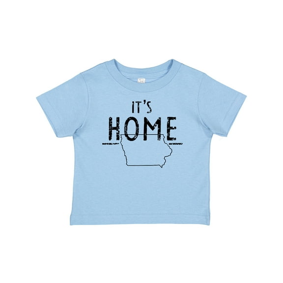 Inktastic It's Home- State of Iowa  Outline Distressed Text Boys or Girls Baby T-Shirt