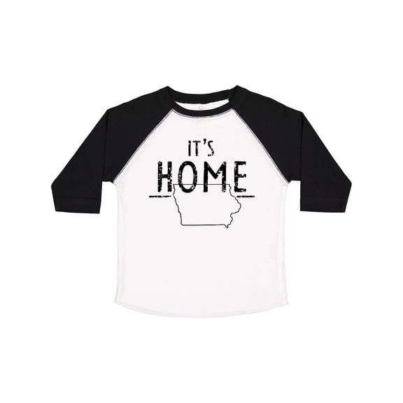 Inktastic It's Home- State of Iowa Outline Distressed Text Boys or Girls Toddler T-Shirt