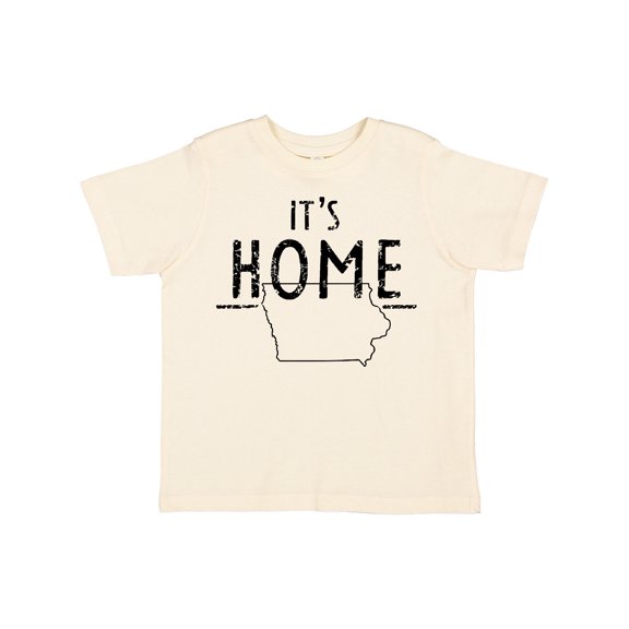 Inktastic It's Home- State of Iowa  Outline Distressed Text Boys or Girls Toddler T-Shirt