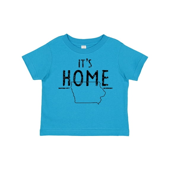 Inktastic It's Home- State of Iowa Outline Distressed Text Boys or Girls Toddler T-Shirt
