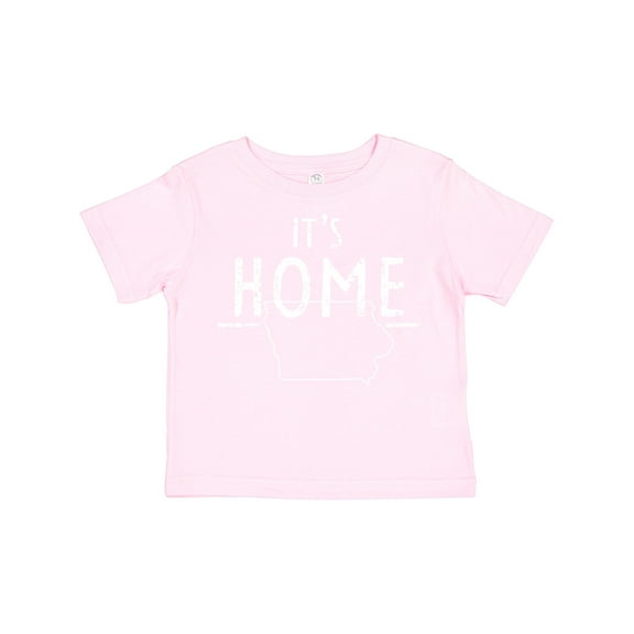 Inktastic It's Home State of Iowa Outline Distressed Text Boys or Girls Toddler T-Shirt