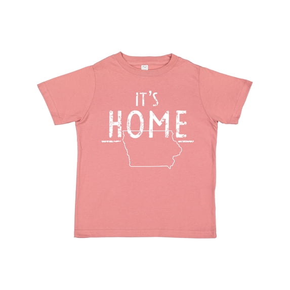 Inktastic It's Home State of Iowa Outline Distressed Text Boys or Girls Toddler T-Shirt