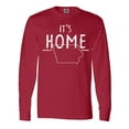 thumbnail image 1 of Inktastic It's Home- State of Iowa Outline Distressed Text Long Sleeve T-Shirt, 1 of 5