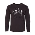 thumbnail image 1 of Inktastic It's Home- State of Iowa Outline Distressed Text Long Sleeve Youth T-Shirt, 1 of 5